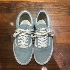 Woman’s Vans blue denim old skool size 8
